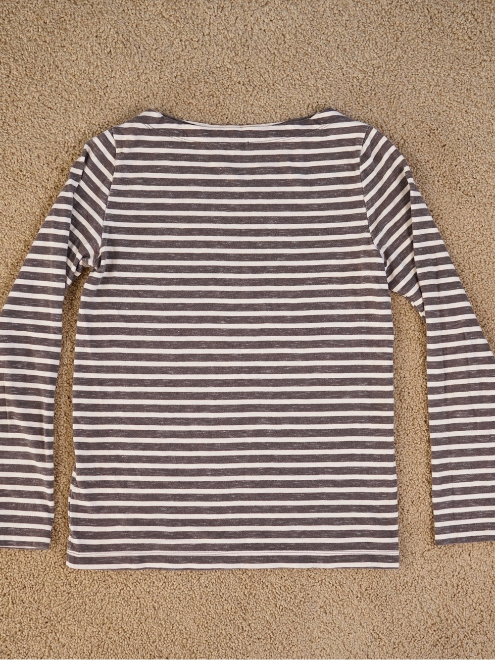 GAP Striped Long Sleeve Tee - Gray & White - Picture 6 of 7